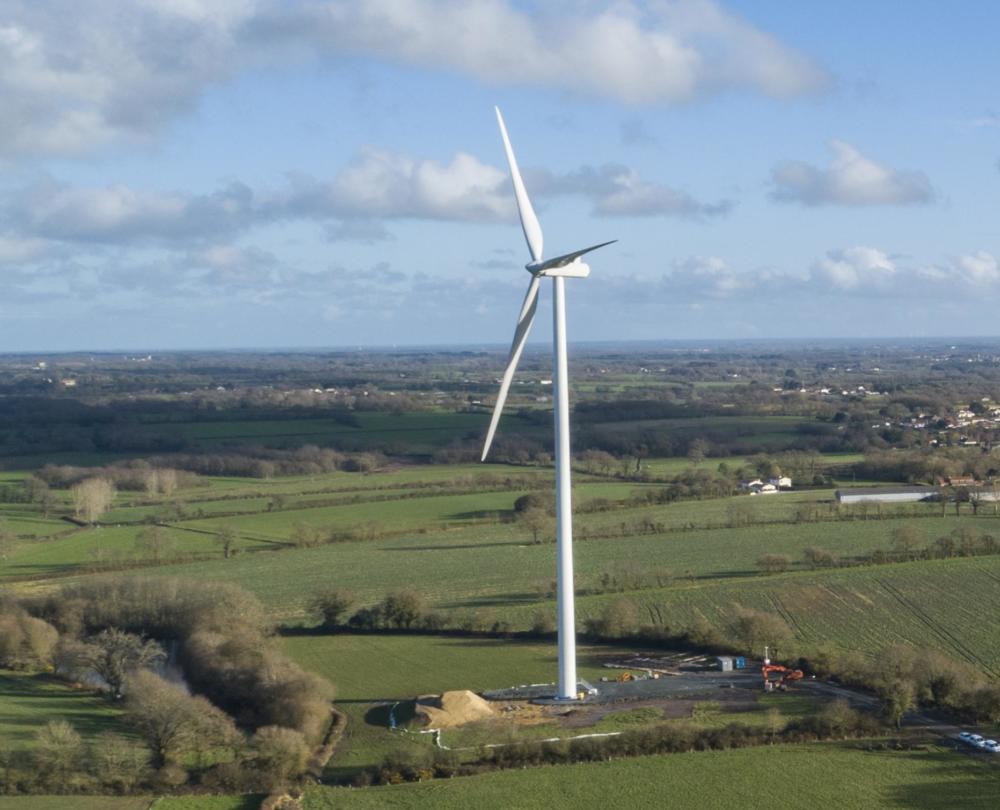Chantier parc éolien de saint-pere-en-retz